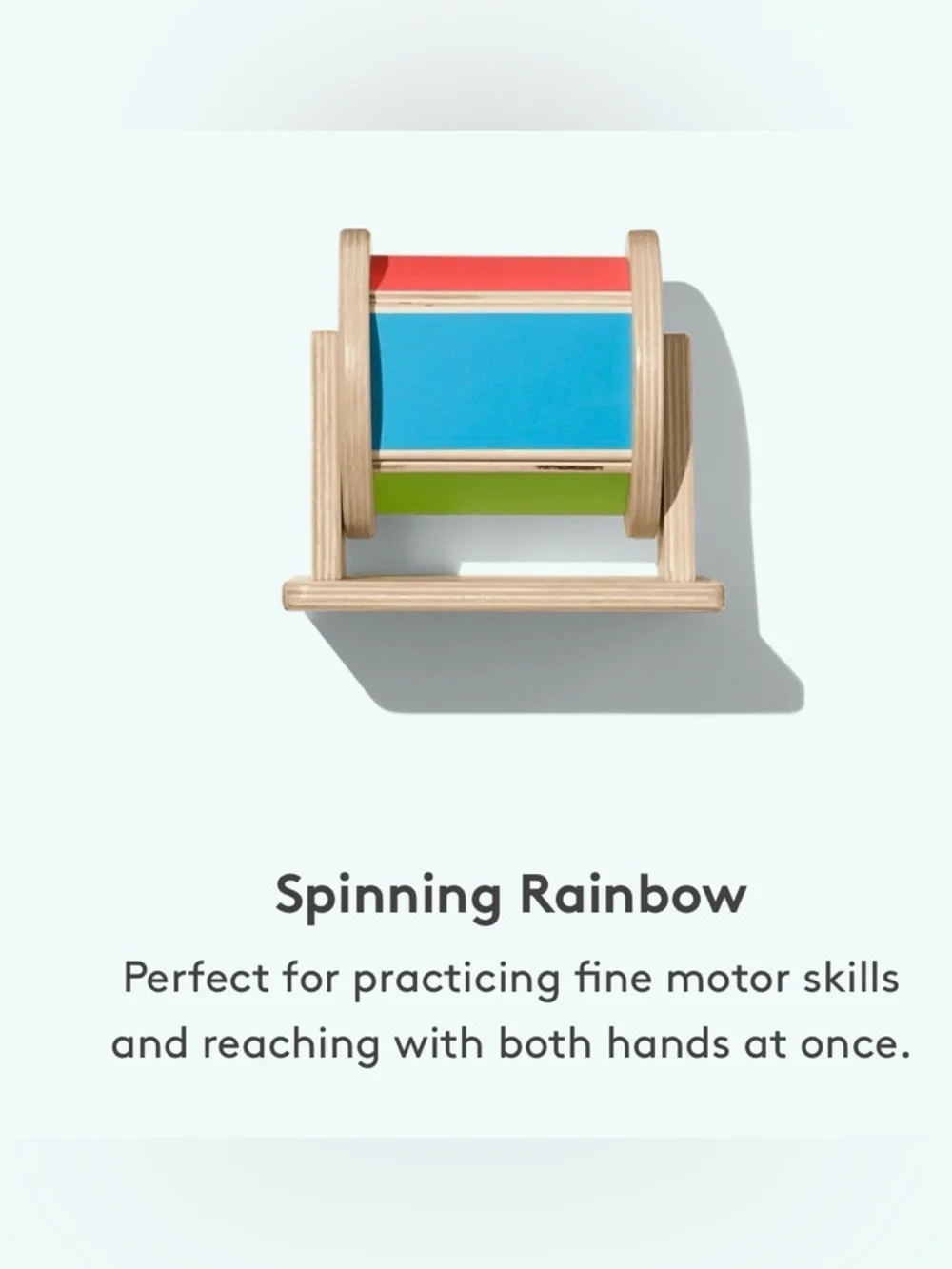 Lovevery Spinning Rainbow 5-6 months Montessori-Inspired Wood From Senser Kit